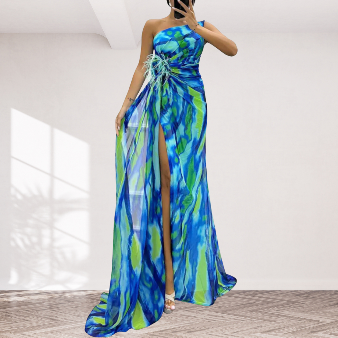 Sandra | Vibrant Draped Dress