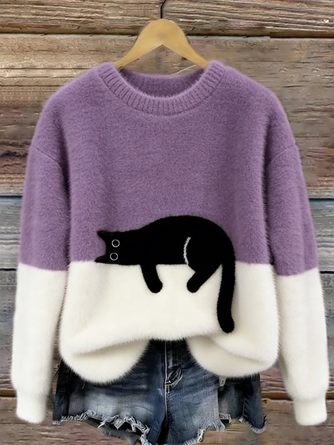 Soft Cat Graphic Jumper