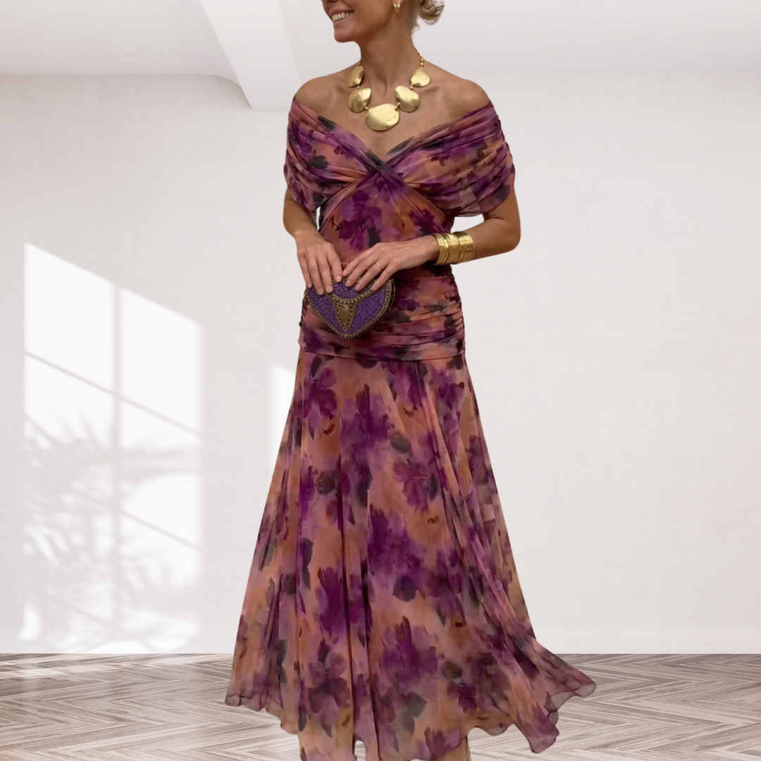 Hendrika | Coral Glow Evening Dress