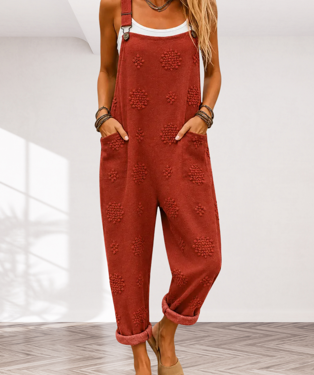 Comfort Overalls Brick Red