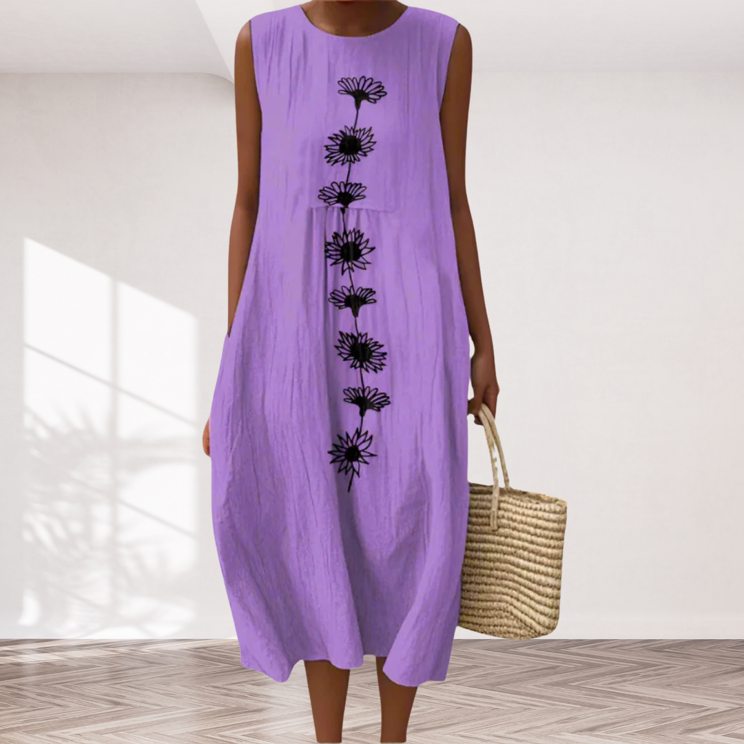 Emma™ Violet Bloom Midi Dress
