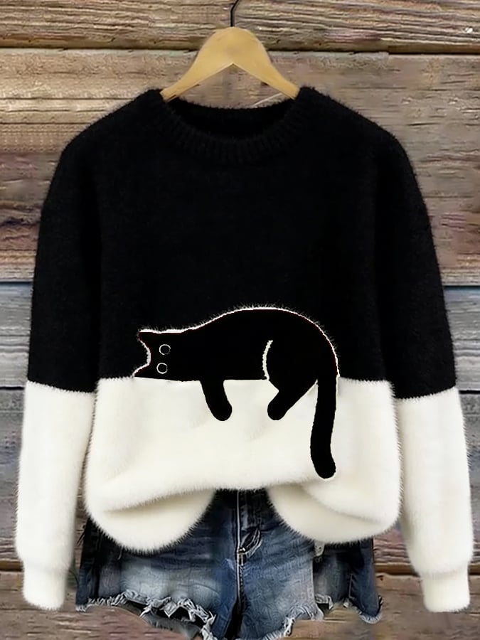 Soft Cat Graphic Jumper