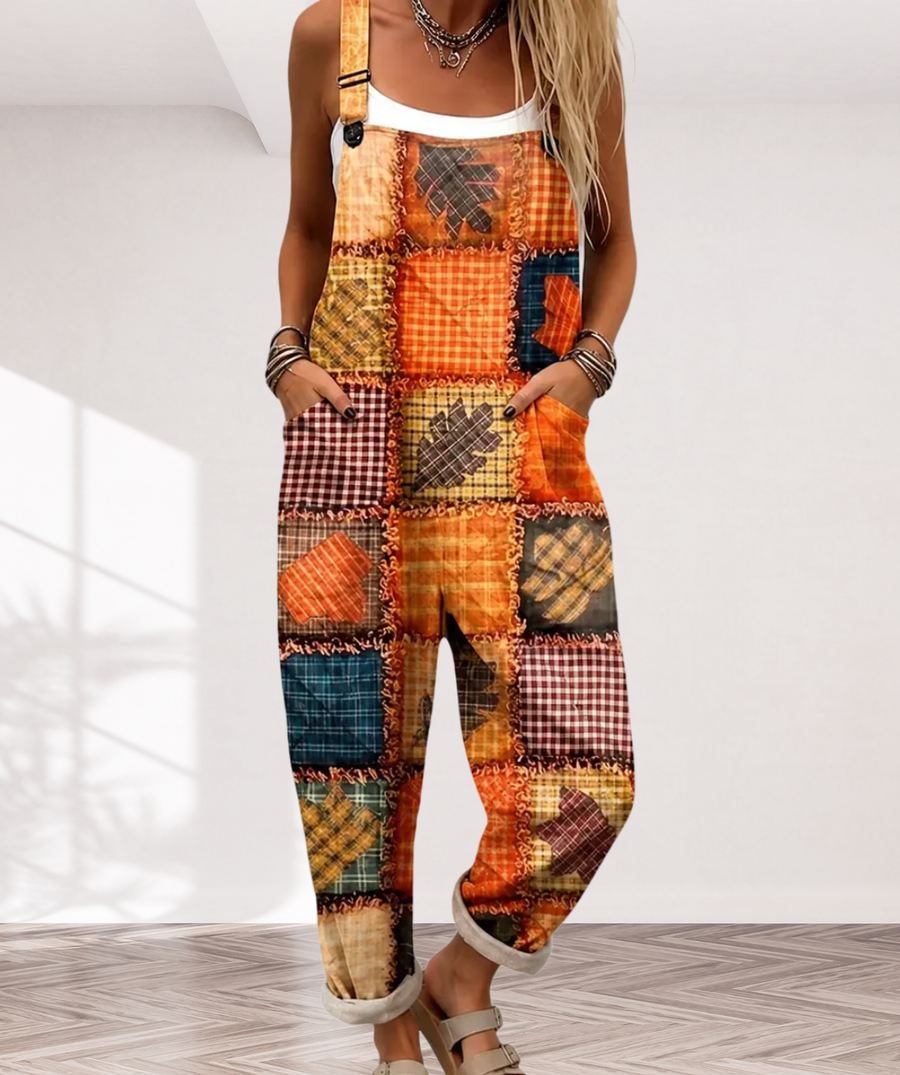Rustic Patchwork Overalls