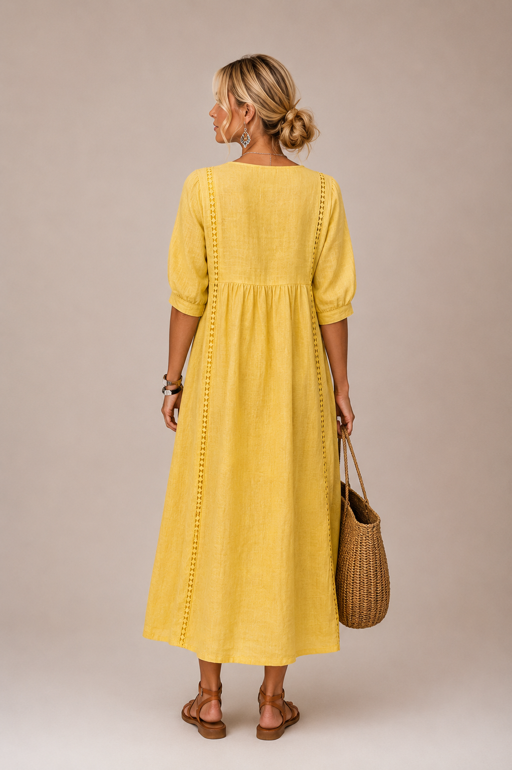 Madelon™ Lace Linen Dress