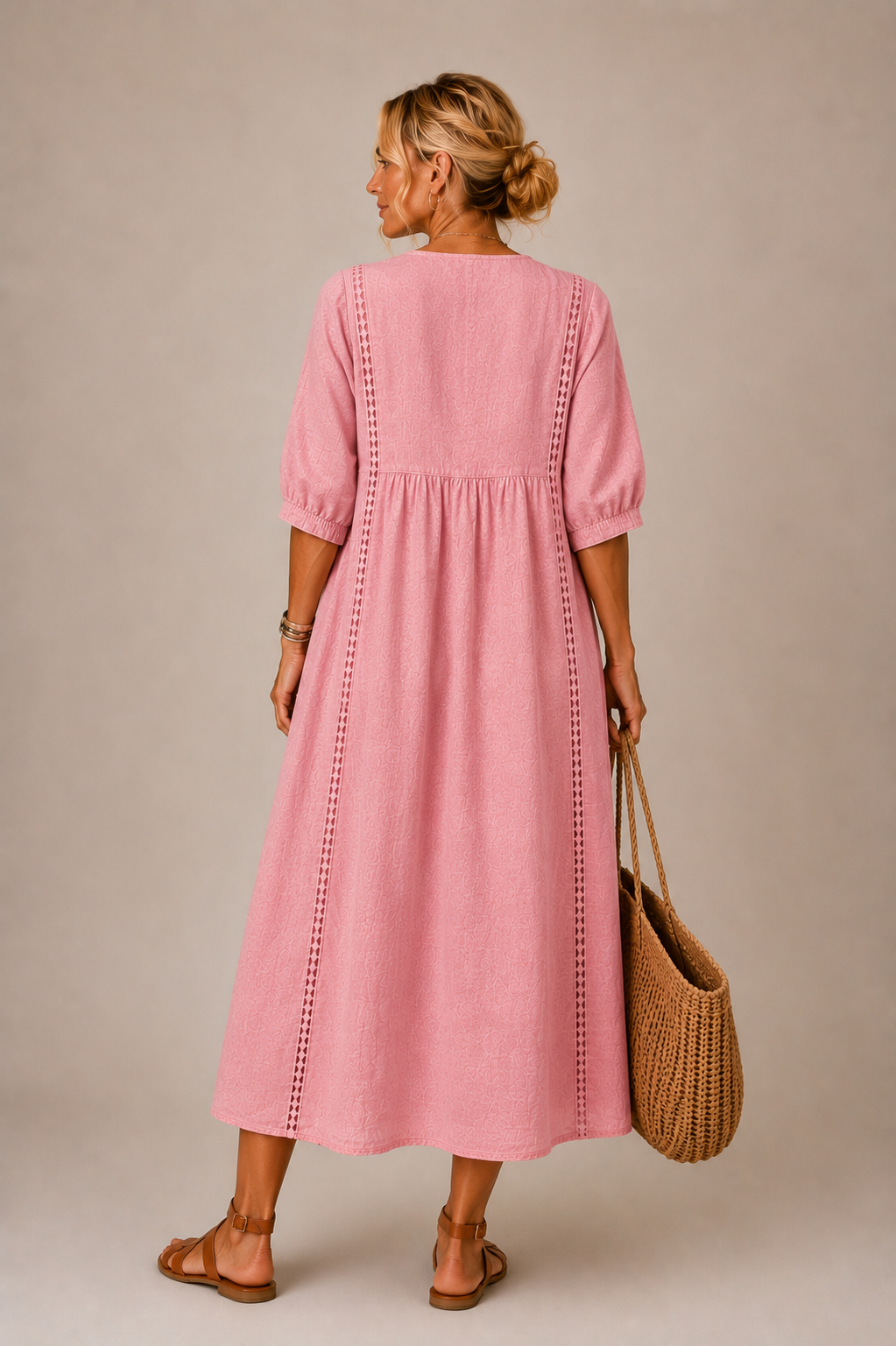 Madelon™ Lace Linen Dress