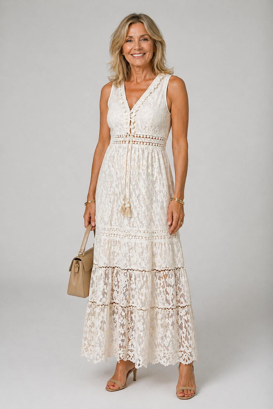 Elara Beige Dress