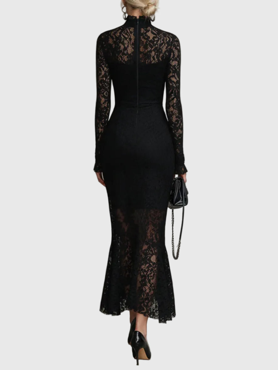 Taylynnne | Elegant Lace Fishtail Maxi Dress