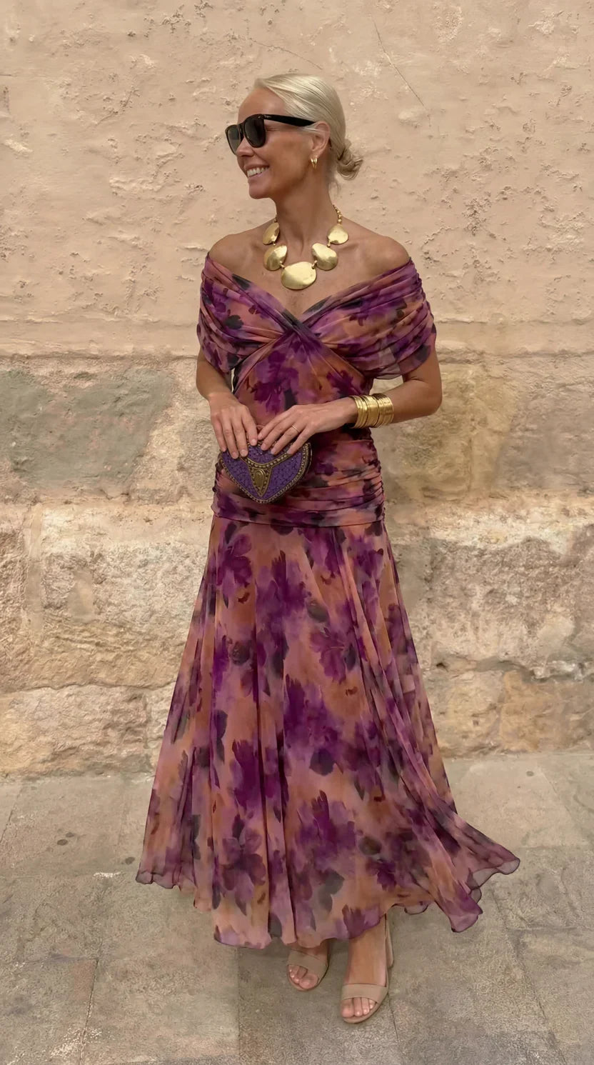 Hendrika | Coral Glow Evening Dress