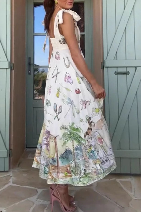 Sandra | Elegant Printed Maxi Dress