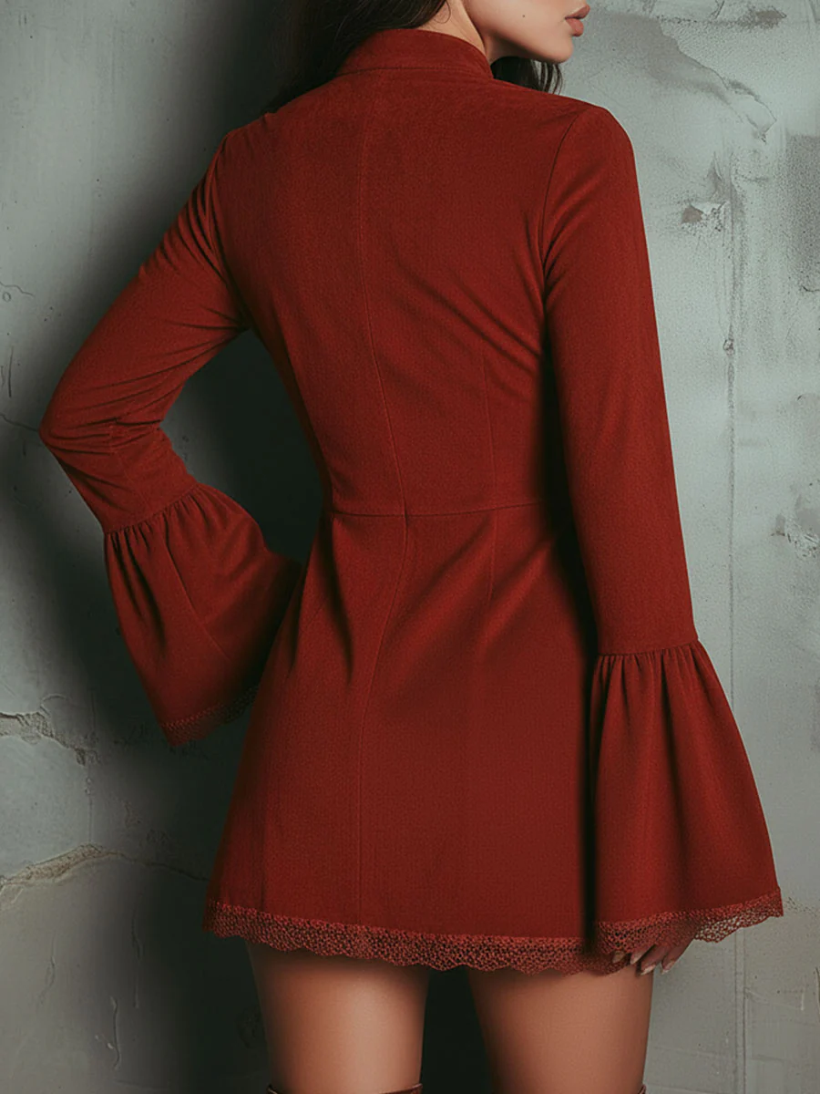 Charlotte | Vintage Suede Midi Dress