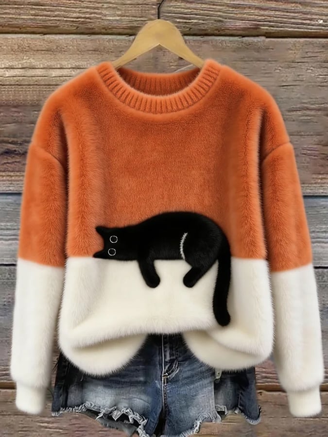 Soft Cat Graphic Jumper