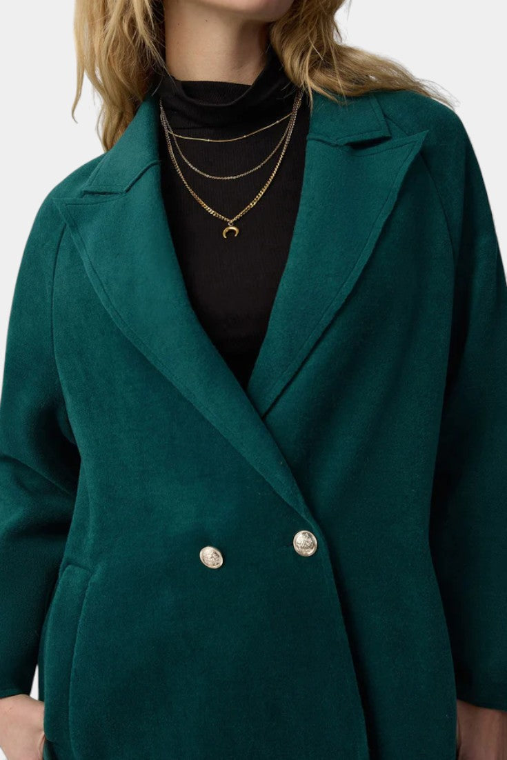 Isabella Long Crossed Lapel Coat