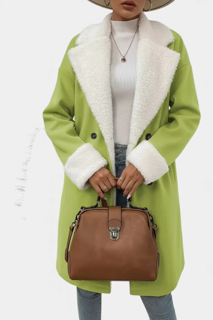 Romina Mid-Length Tailored Coat with Fleece Lining