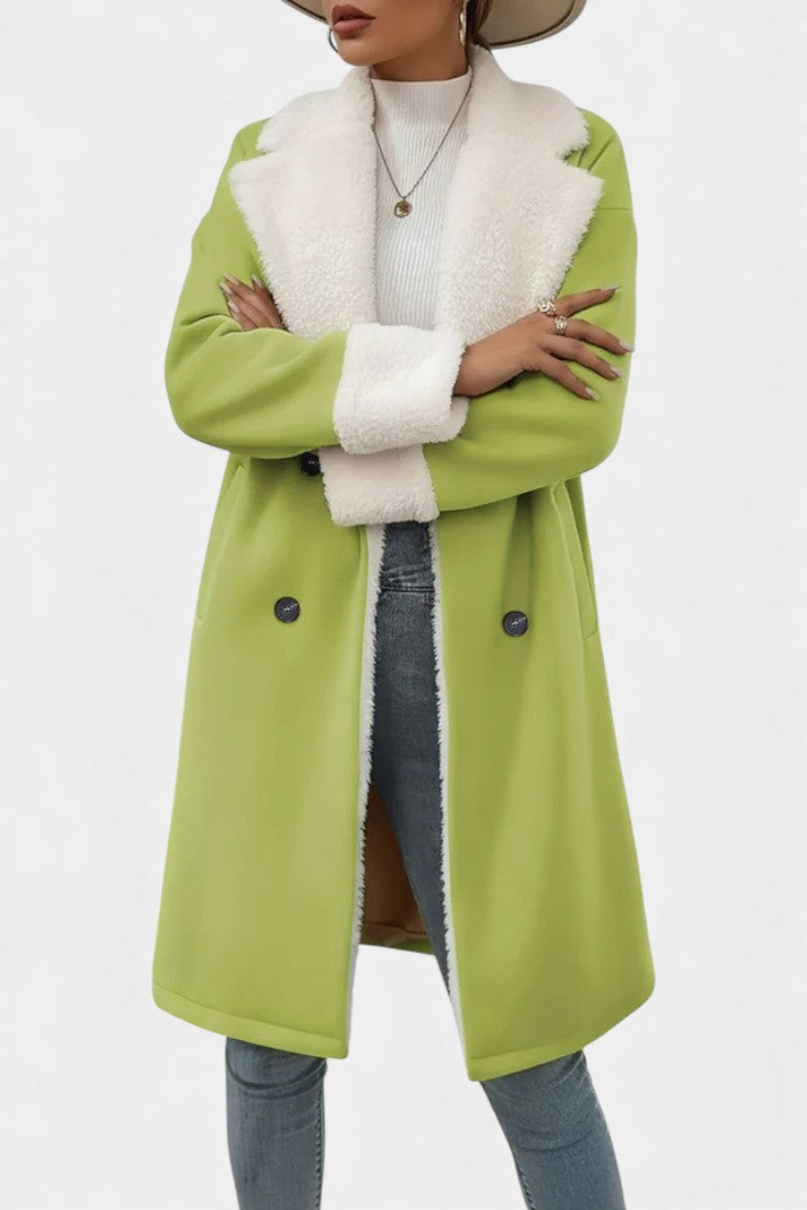 Romina Mid-Length Tailored Coat with Fleece Lining