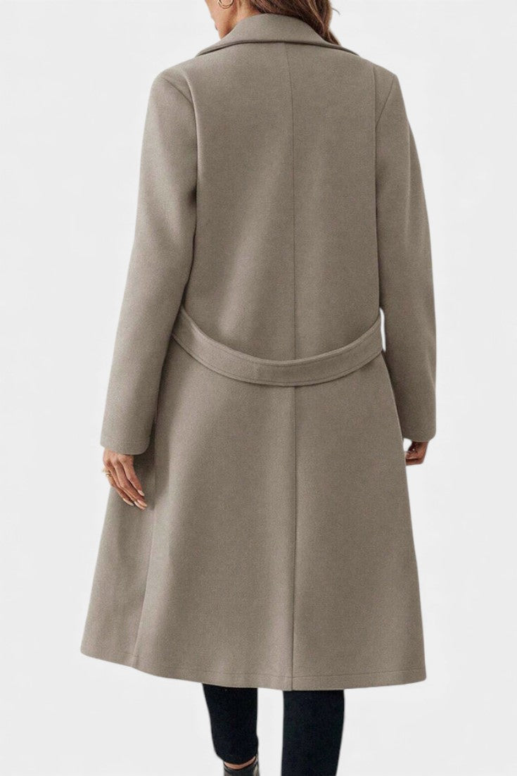 Hédia Classic Double-Breasted Mid-Length Coat