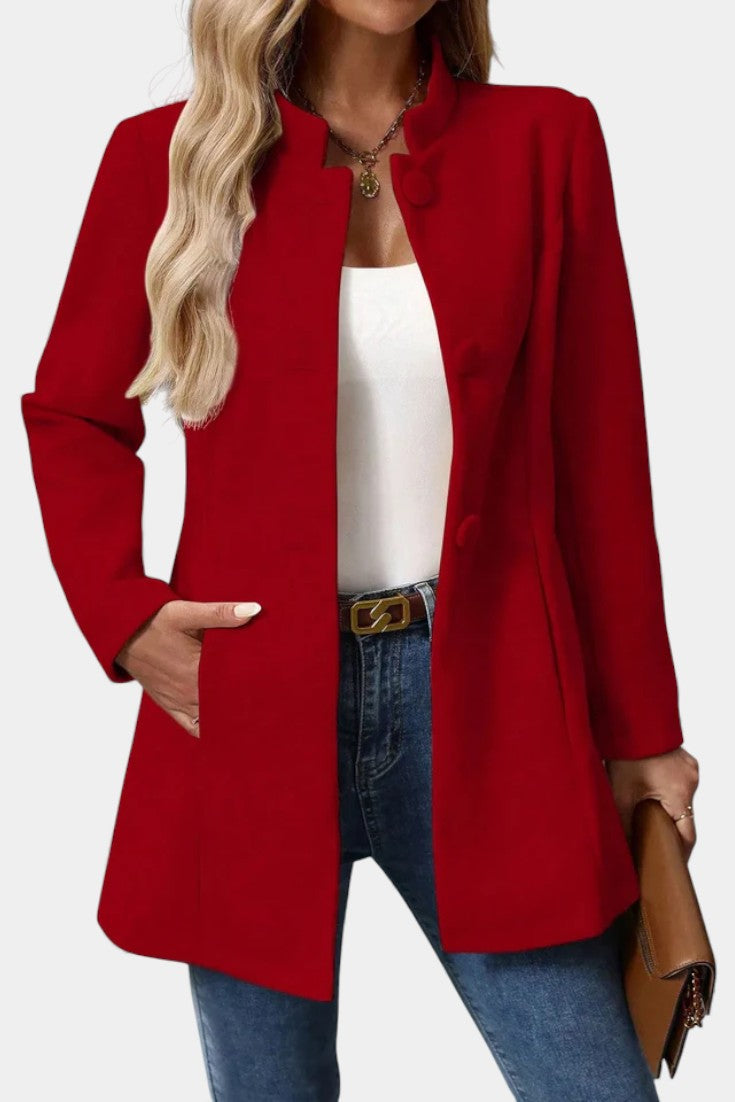 Lyana High Collar Long Sleeve Coat
