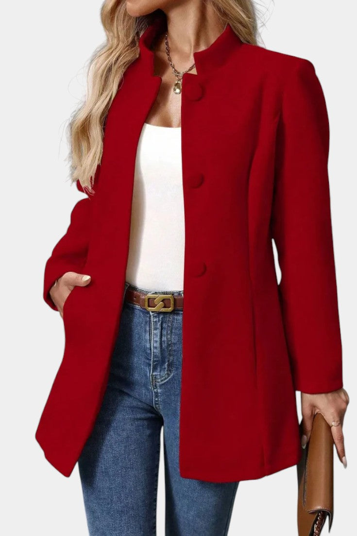 Lyana High Collar Long Sleeve Coat