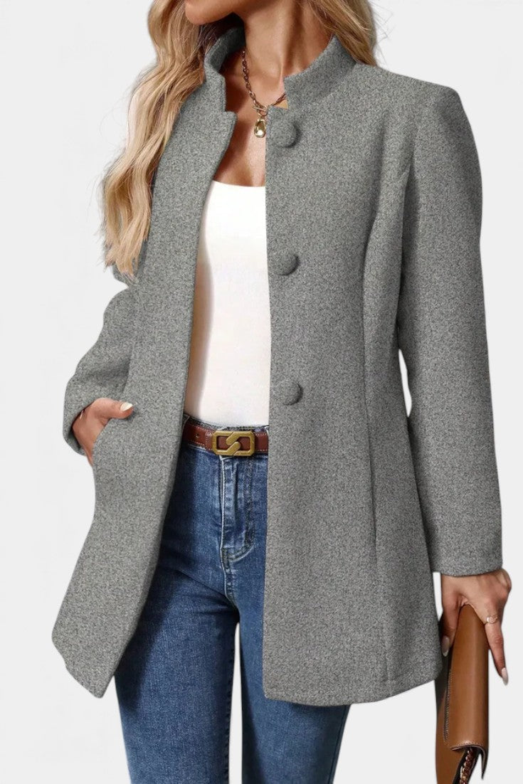 Lyana High Collar Long Sleeve Coat