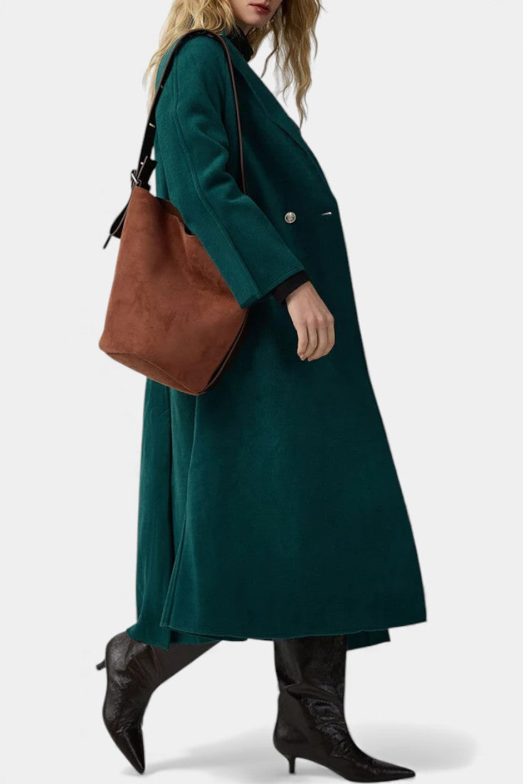 Isabella Long Crossed Lapel Coat