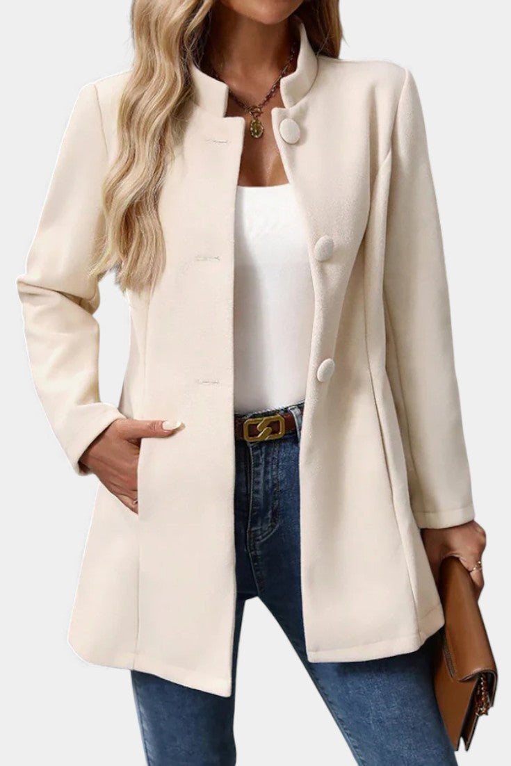 Lyana High Collar Long Sleeve Coat