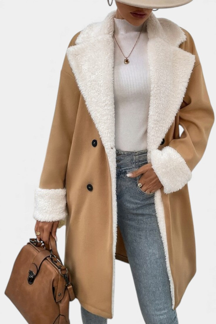 Romina Mid-Length Tailored Coat with Fleece Lining