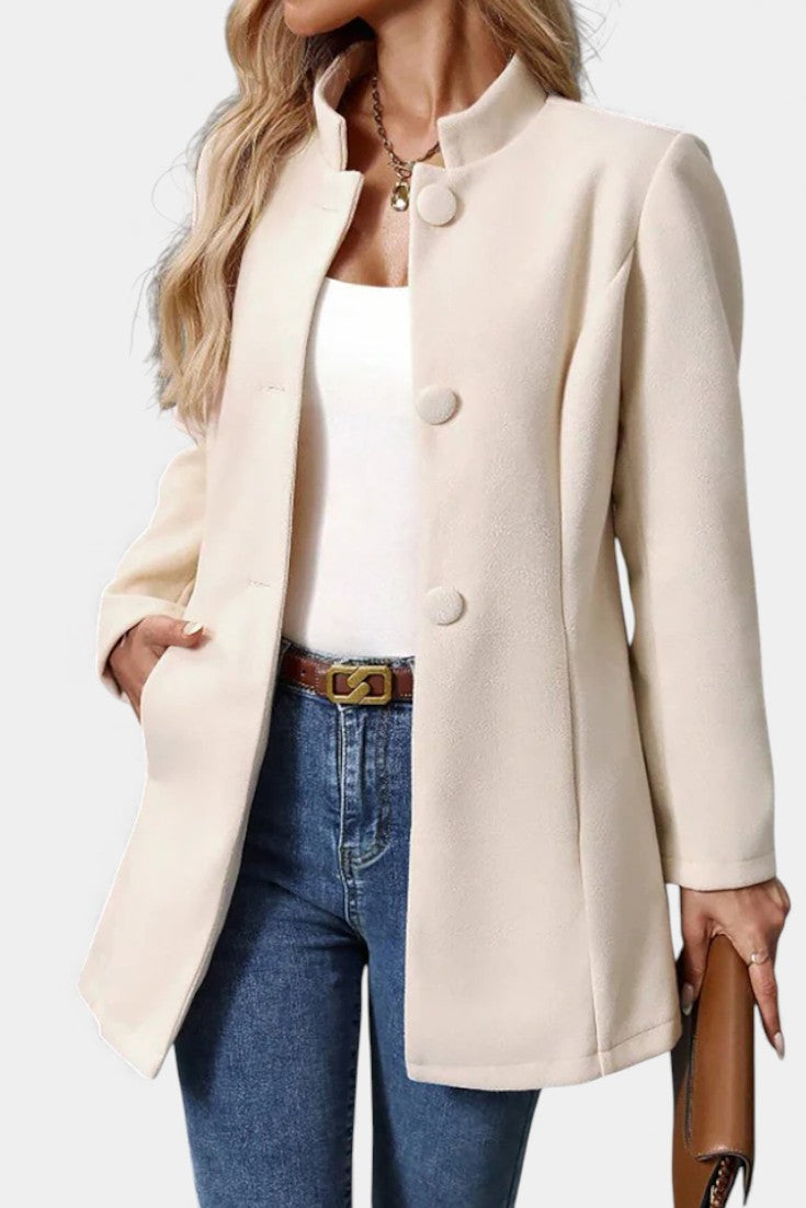 Lyana High Collar Long Sleeve Coat
