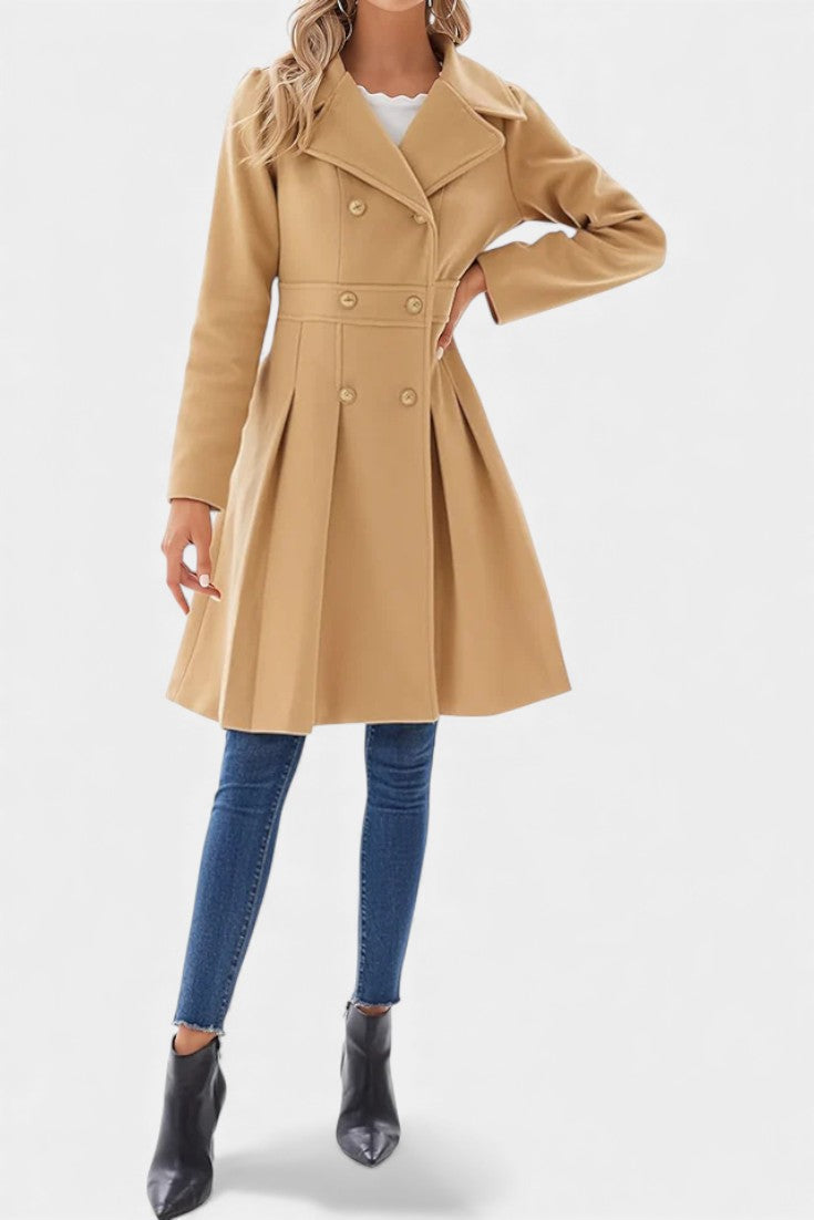 Philia A-Line Double-Breasted Pea Coat