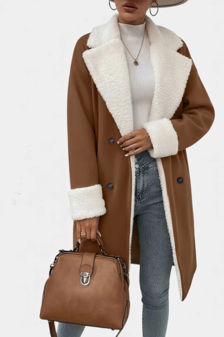 Romina Mid-Length Tailored Coat with Fleece Lining