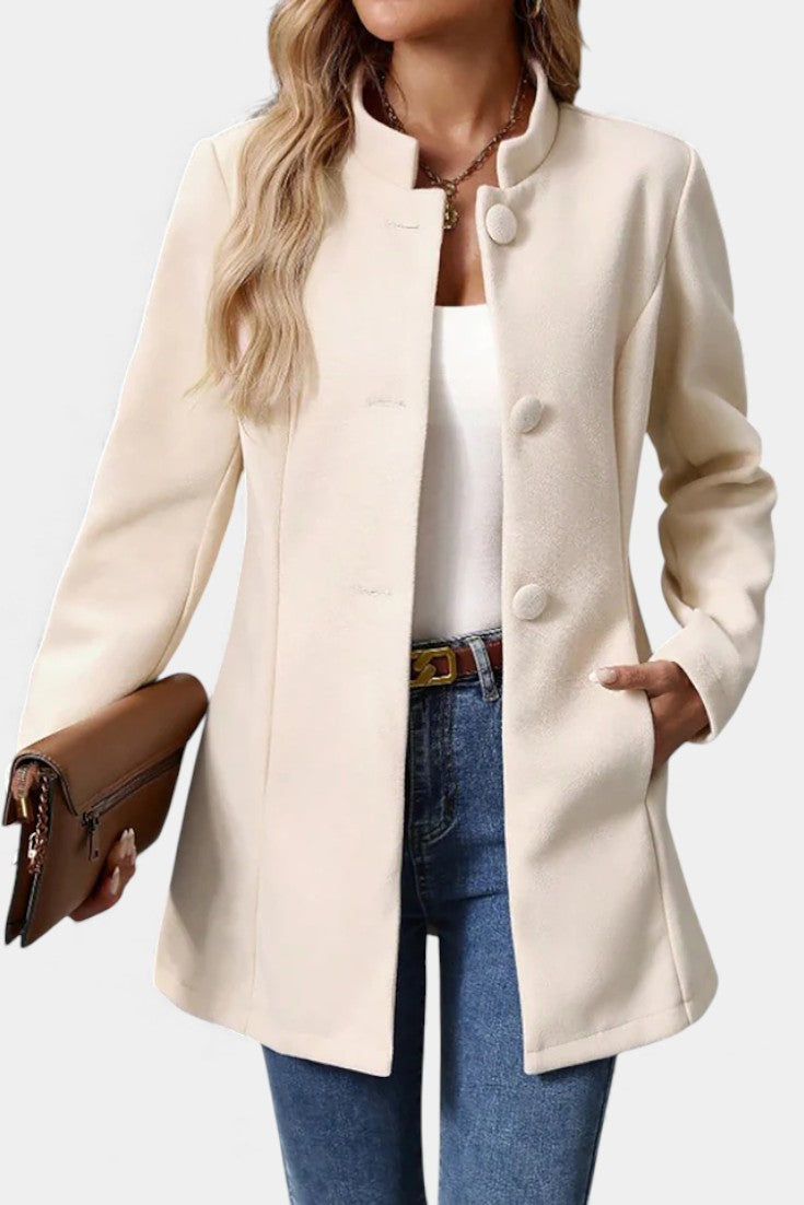 Lyana High Collar Long Sleeve Coat
