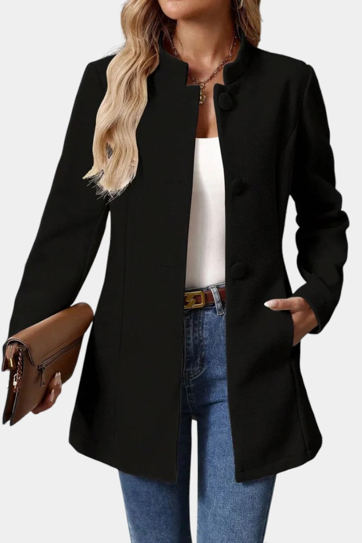 Lyana High Collar Long Sleeve Coat