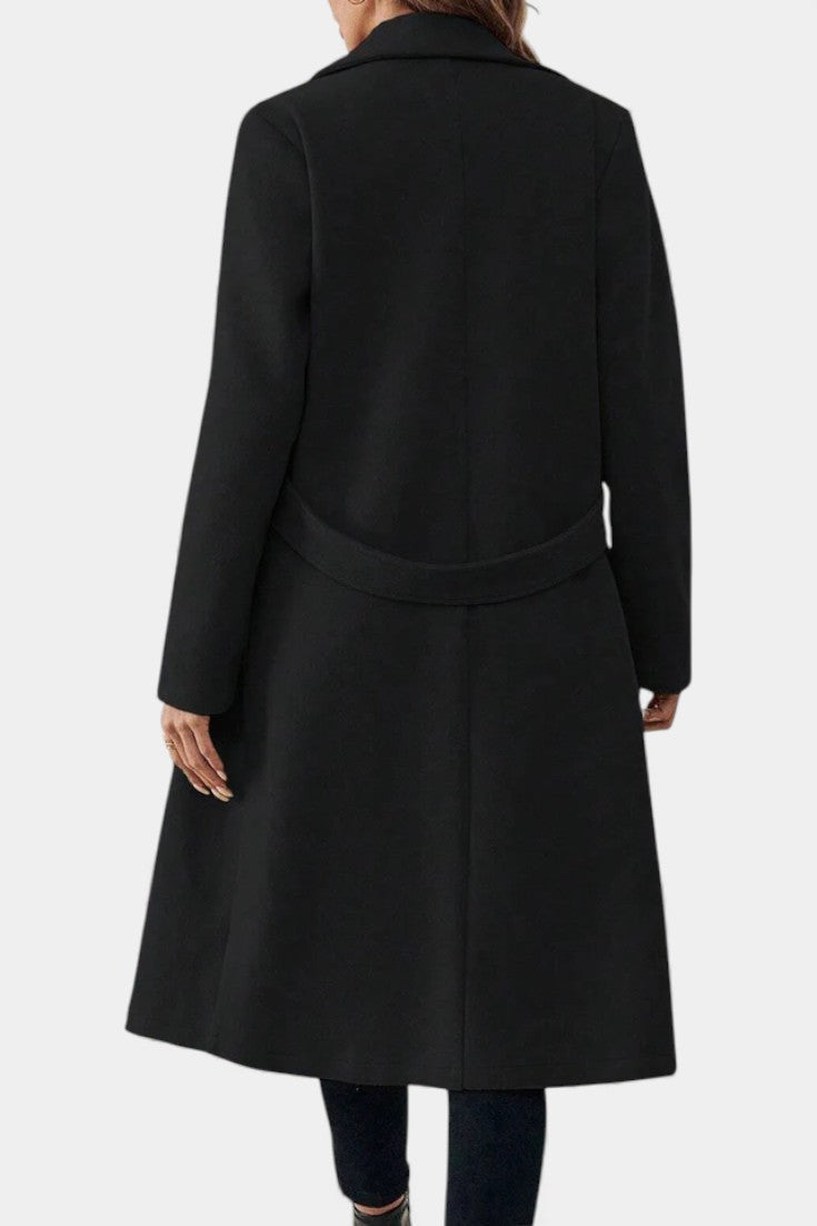 Hédia Classic Double-Breasted Mid-Length Coat