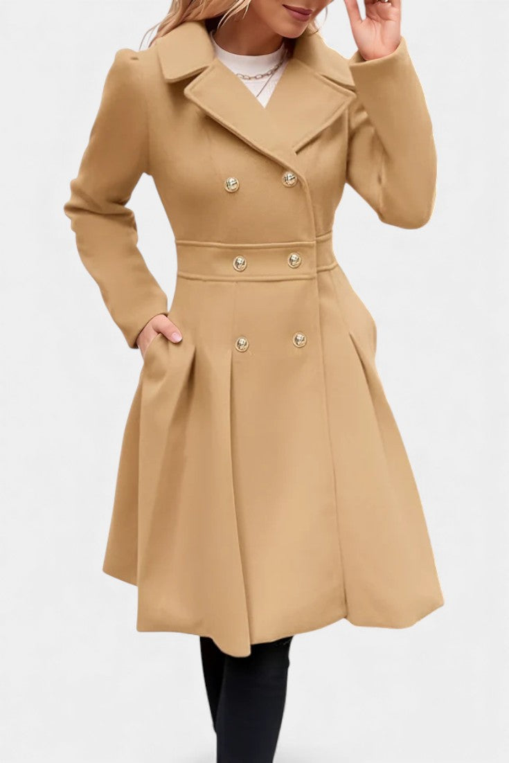 Philia A-Line Double-Breasted Pea Coat