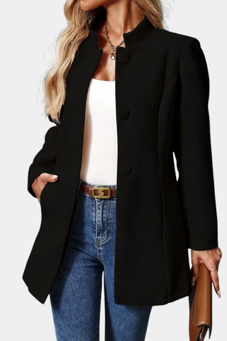 Lyana High Collar Long Sleeve Coat