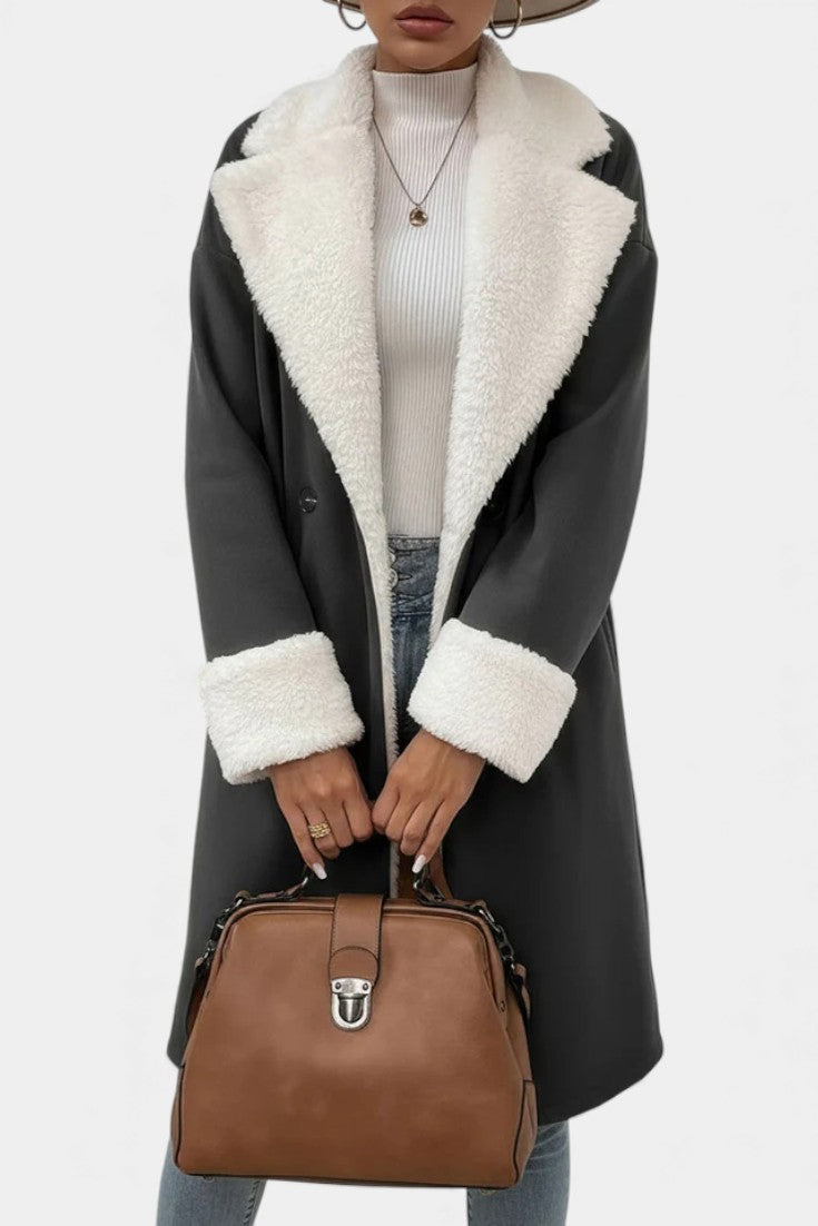 Romina Mid-Length Tailored Coat with Fleece Lining