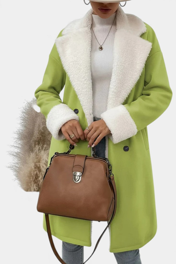 Romina Mid-Length Tailored Coat with Fleece Lining