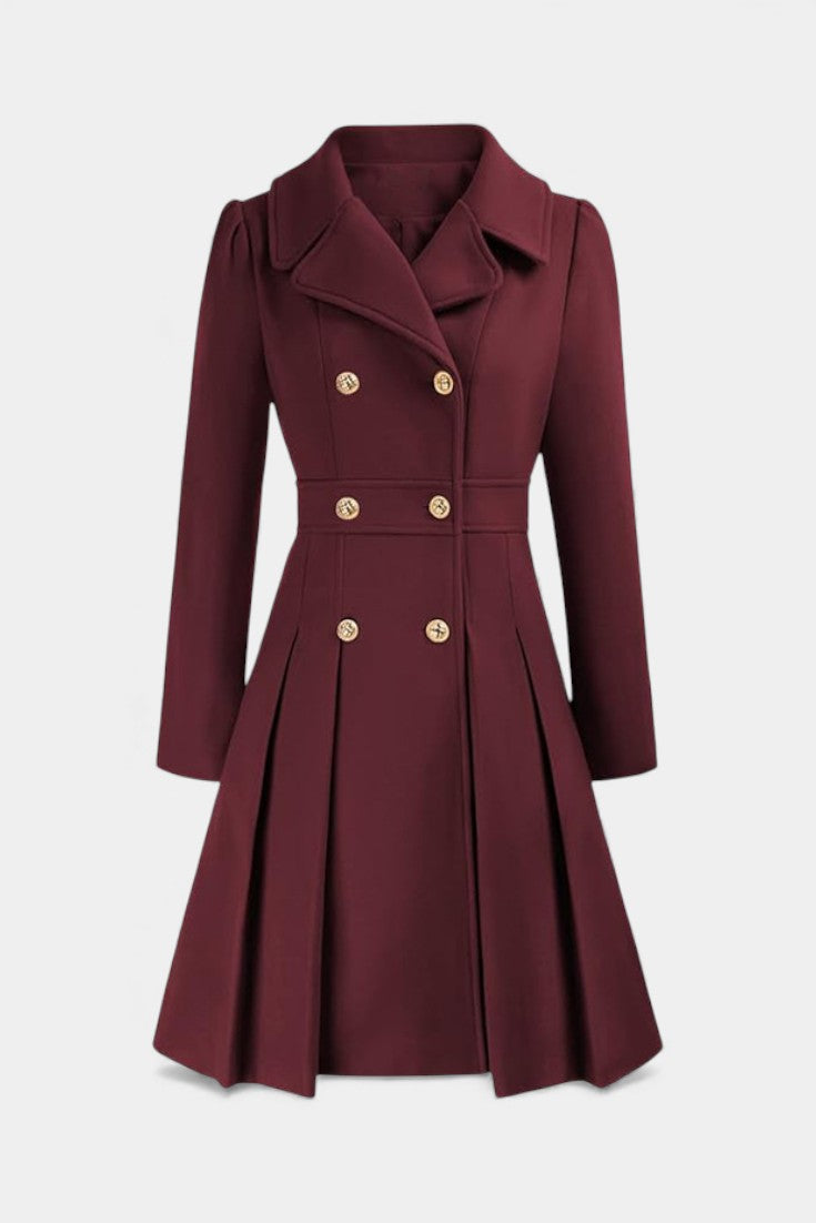 Philia A-Line Double-Breasted Pea Coat