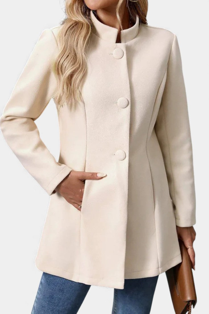 Lyana High Collar Long Sleeve Coat