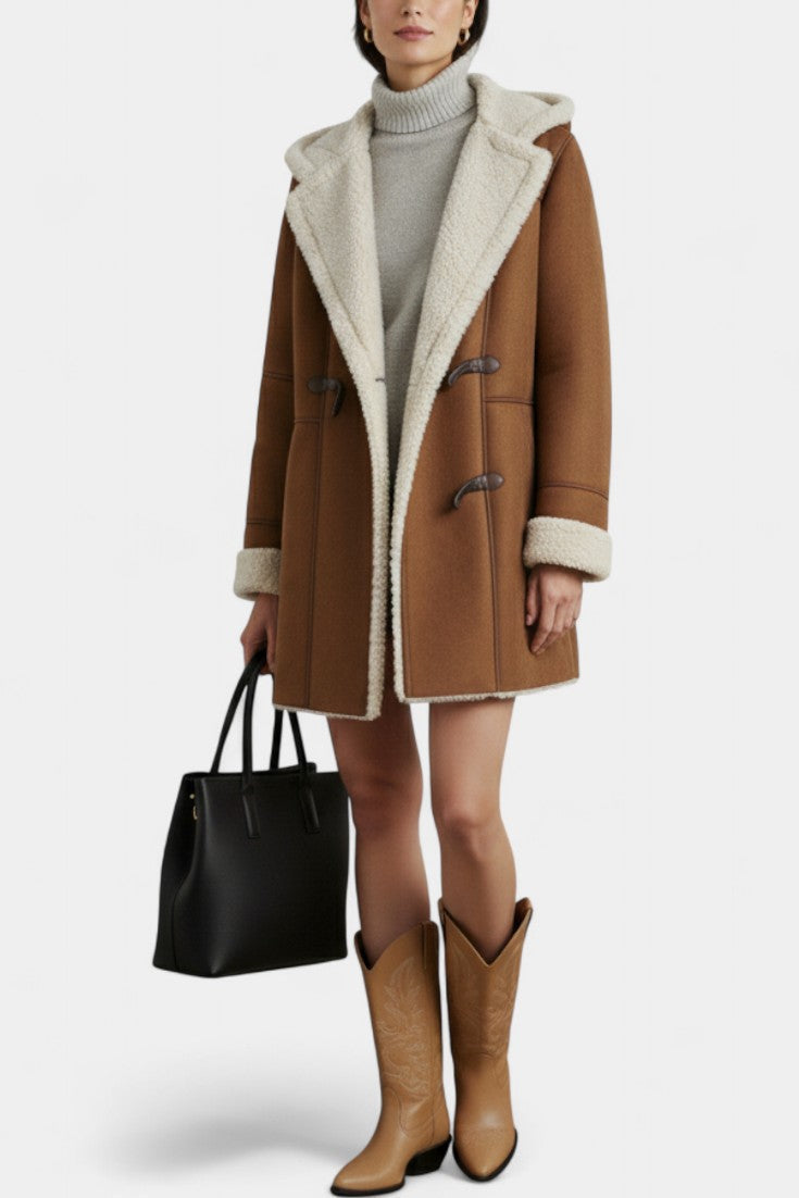 Katja Casual and Elegant Hooded Coat for Winter