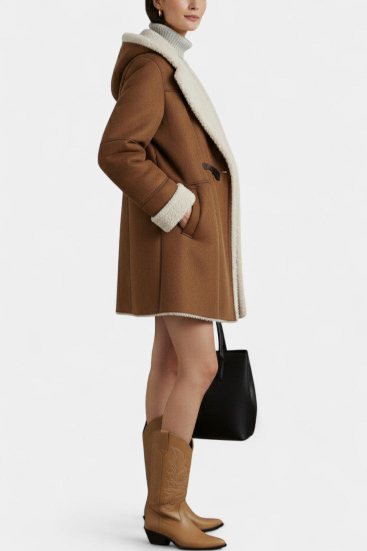Katja Casual and Elegant Hooded Coat for Winter